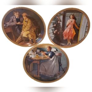 RARE Norman Rockwell collector’s plates - Knowles lot of 3 “Rediscovering Women”